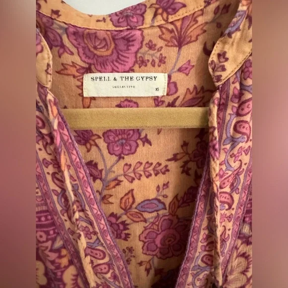 Spell the Gypsy Folk Song Boho Midi Dress size XSmall - Picture 5 of 15